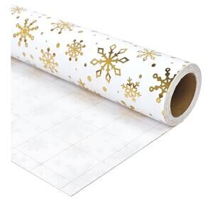 LDGOOAEL Mini Short Small Christmas Wrapping Paper Roll (17 inches X 32.8 feet)